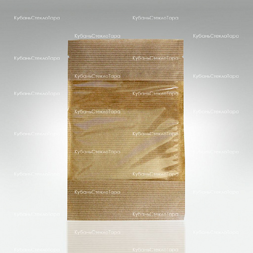 Крафт-пакет 120*185 окно 10см (зип-лок) оптом и по оптовым ценам в Москве