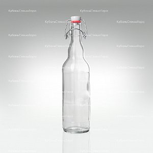 Бутылка «Бугельная» 0,500 л. (прозрачная) стеклянная с пробкой оптом и по оптовым ценам в Москве