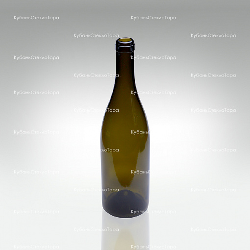 Бутылка 0,750 Бургундия оливковая (20/21/23) стекло оптом и по оптовым ценам в Москве