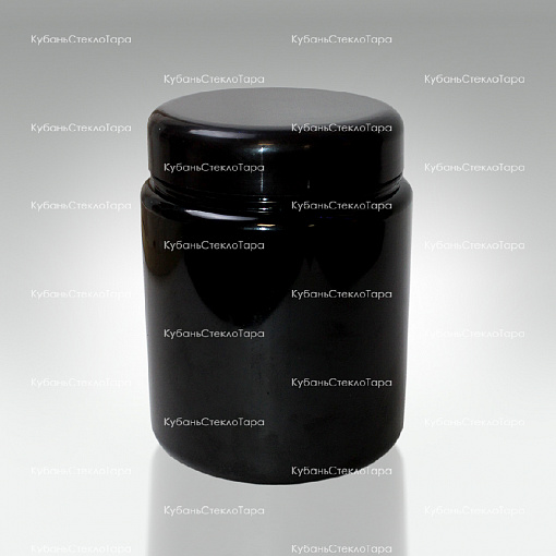 Банка 1 л (100) пластик черная с крышкой (Б-Ч-1000) оптом и по оптовым ценам в Москве