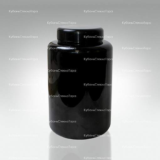Банка 3 л (100) пластик черная с крышкой (Б-Ч-3000) оптом и по оптовым ценам в Москве