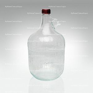 Винная бутылка 5 л "Дария" стекло с крышкой (38) оптом и по оптовым ценам в Москве