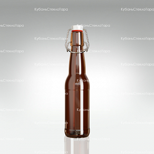 Бутылка «Бугельная» 0,330 л. (Коричневая) стеклянная с пробкой оптом и по оптовым ценам в Москве