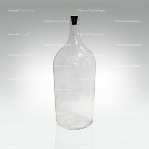 Бутыль 3,075 л "Четверть" стеклянный с пробкой оптом и по оптовым ценам в Москве