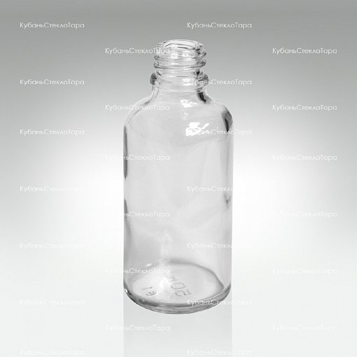 Флакон для капель 0,050 л (18) прозрачное стекло оптом и по оптовым ценам в Москве
