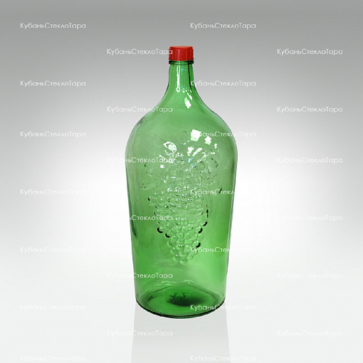 Бутыль 7,0 л "Симон" (38) стеклянный с крышкой зеленый оптом и по оптовым ценам в Москве