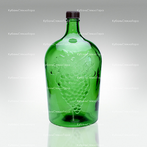Винная бутылка 5 л (38) зеленая стекло оптом и по оптовым ценам в Москве