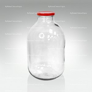 Бутыль 10 ТВИСТ (100) (прозрачный) стеклянный с крышкой оптом и по оптовым ценам в Москве